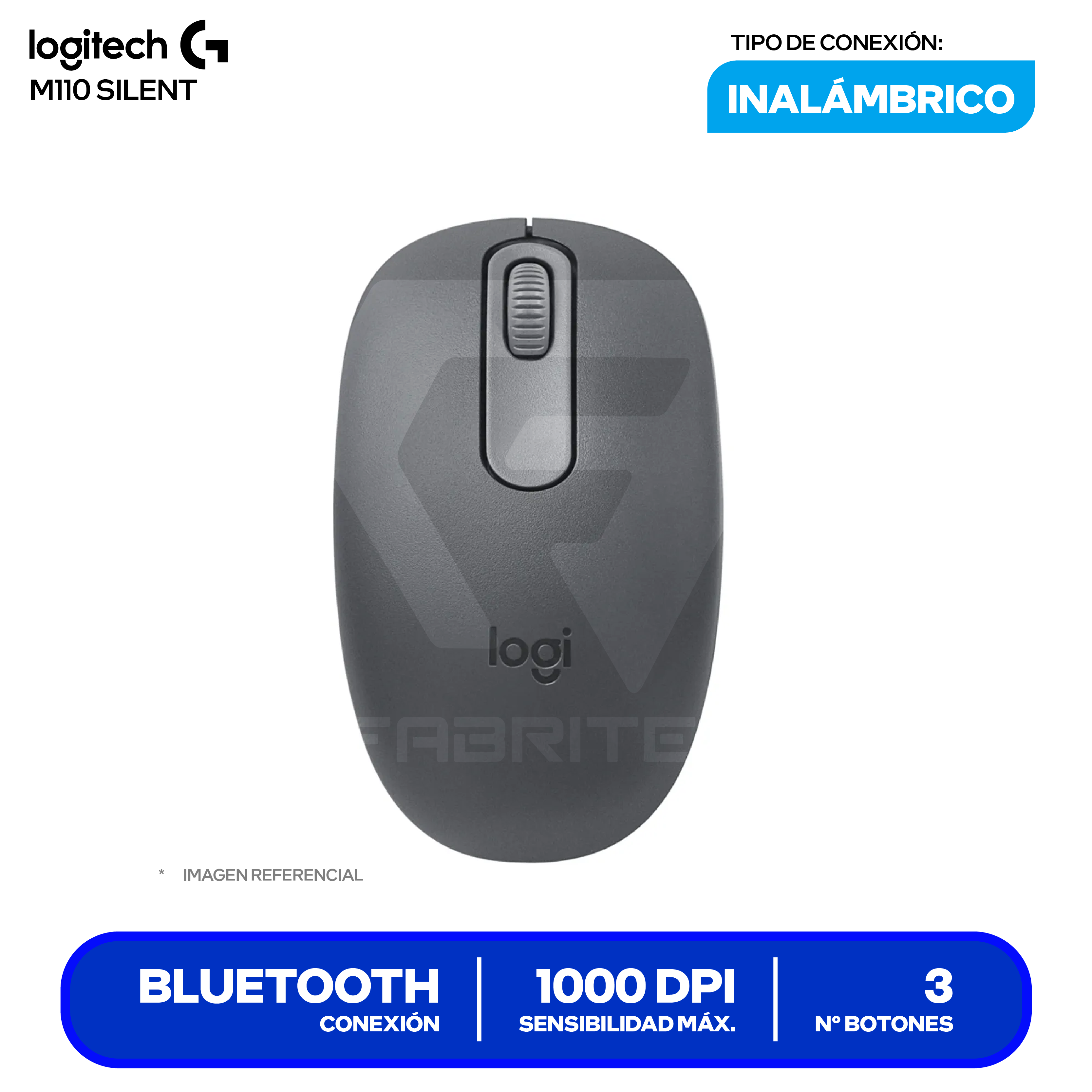 Mouse Inalámbrico Logitech M196 ( 910-007456 ) Negro 1000 DPI