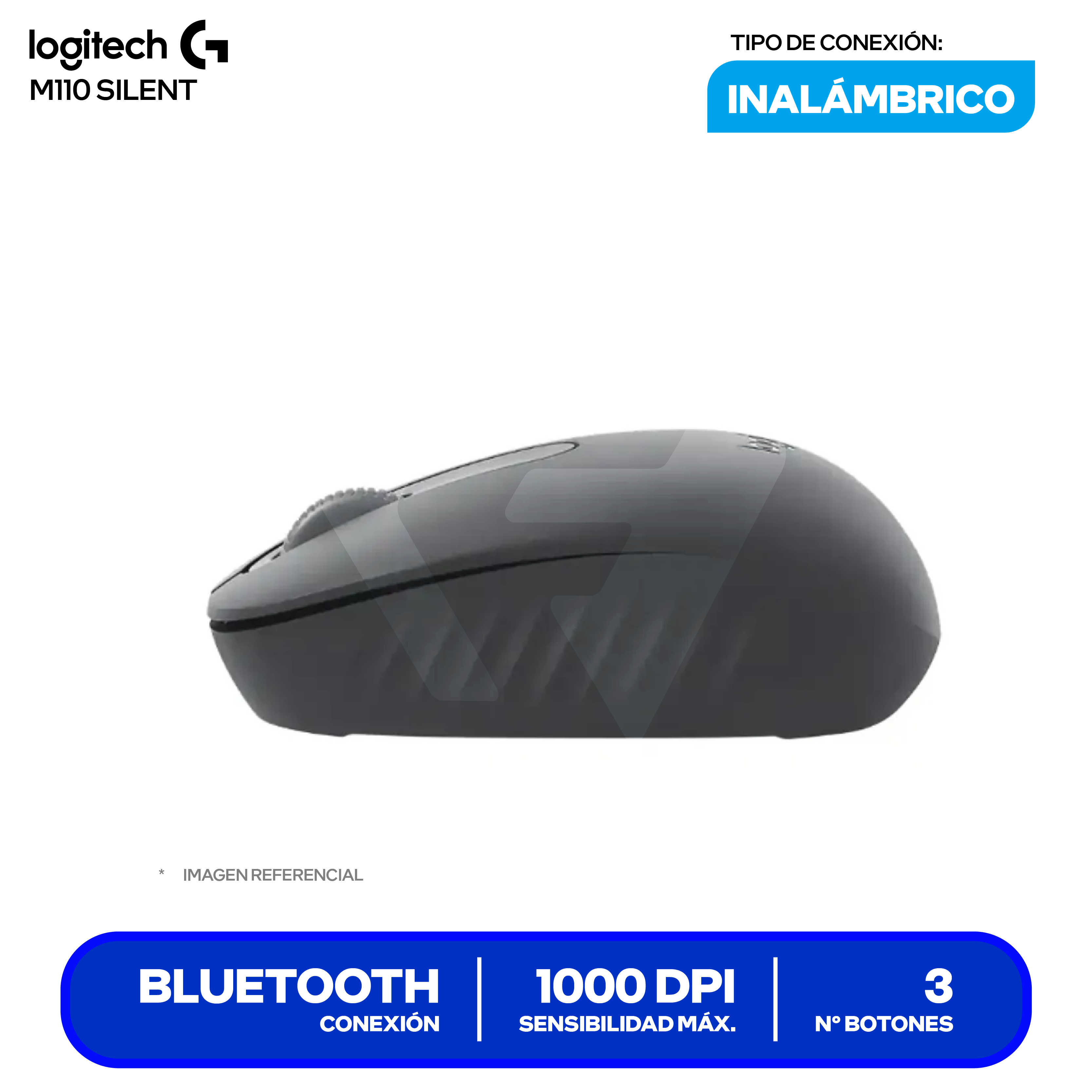 Mouse Inalámbrico Logitech M196 ( 910-007456 ) Negro 1000 DPI