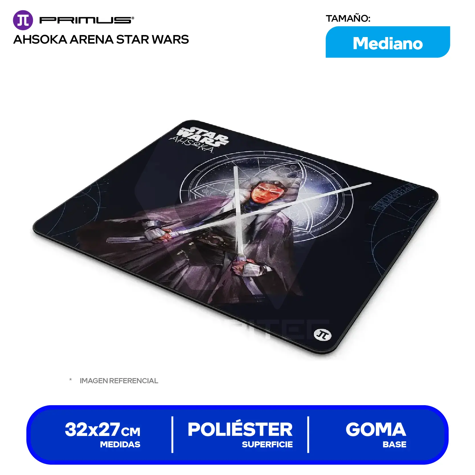 Pad Mouse Gamer Primus Arena Star Wars Ahsoka Thano (PMP-S14AT-M) M, 320 x 270 x 3mm