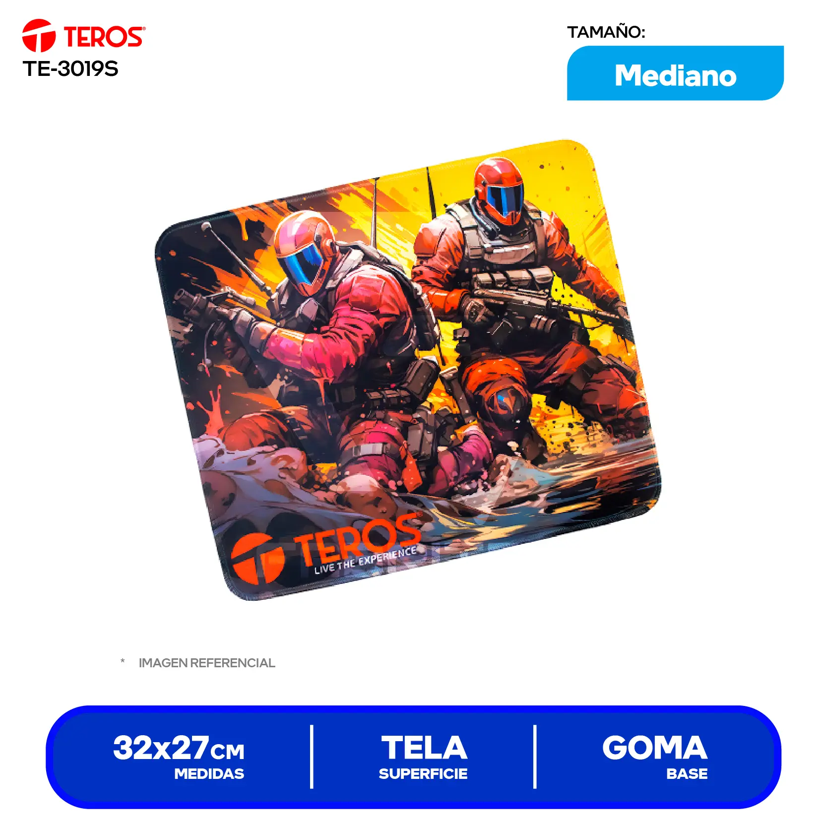 Pad Mouse Gamer Teros TE-3019S (TE-3019S) M, 320 x 270 x 3mm