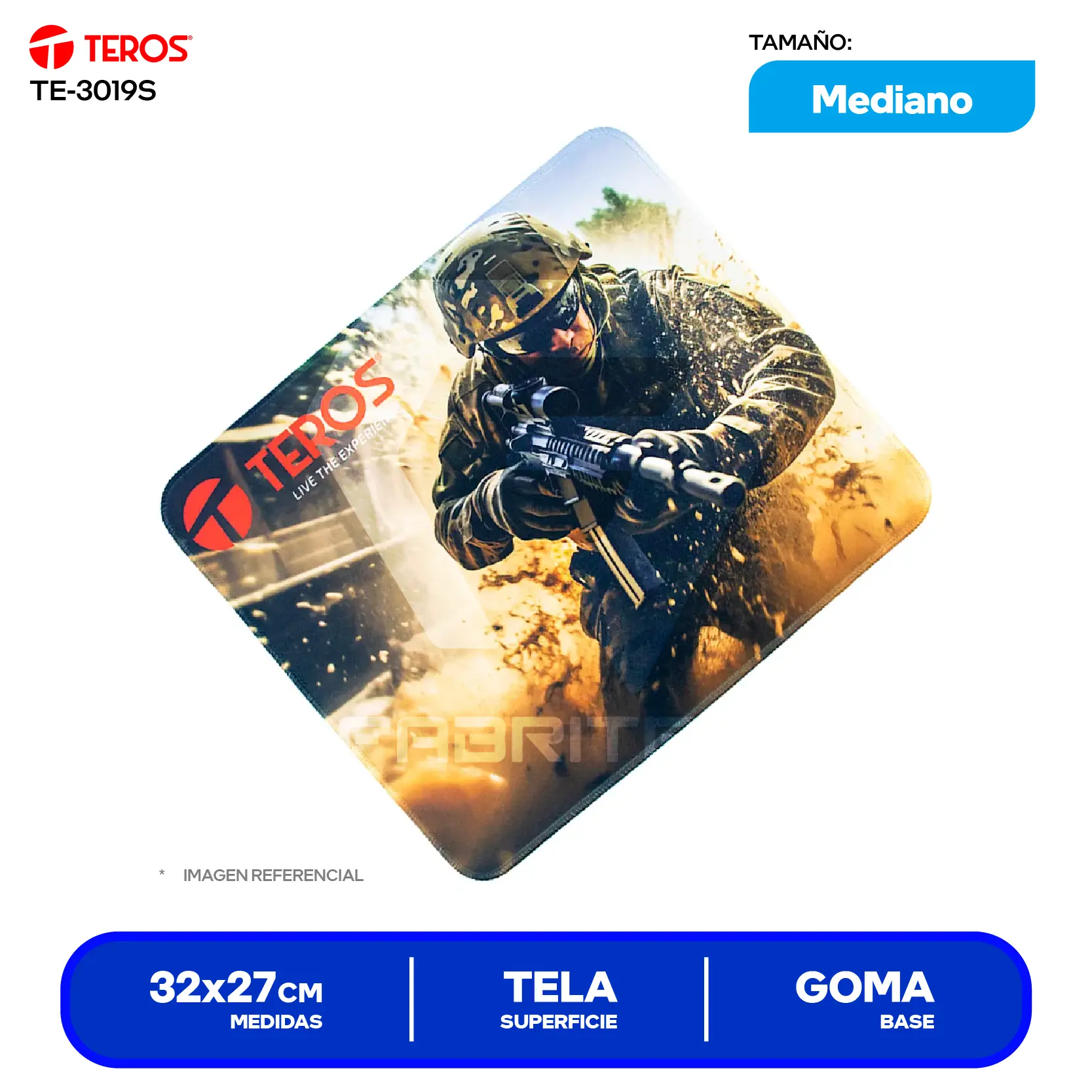 Pad Mouse Gamer Teros TE-3018S (TE-3018S) M, 320 x 270 x 3 mm