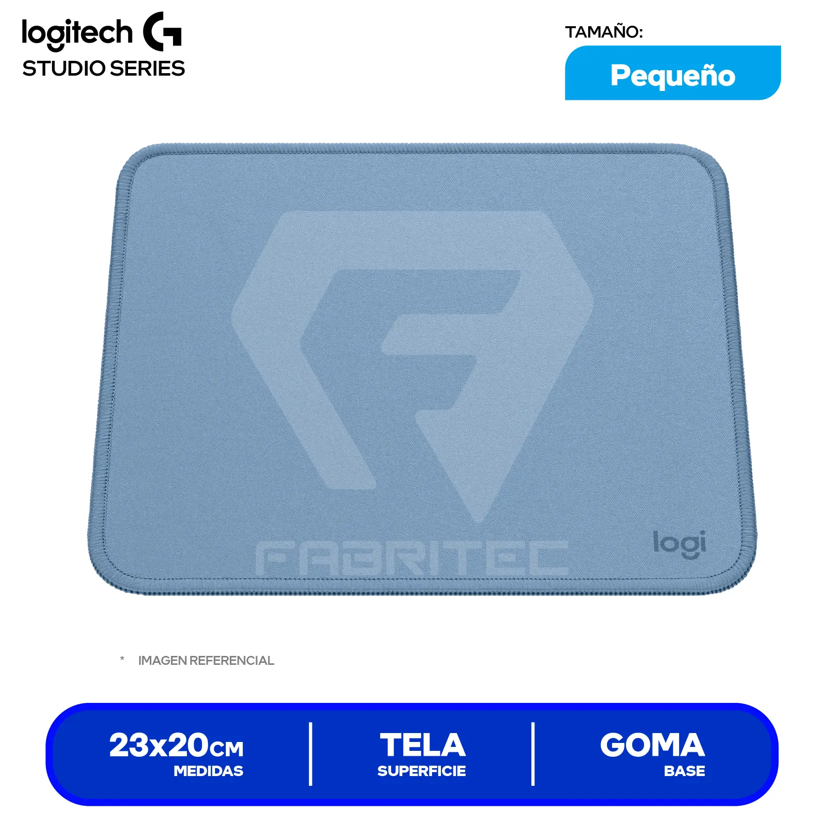 Pad Mouse Logitech Studio Series Azul (956-000038) S, 230 x 200 x 2mm