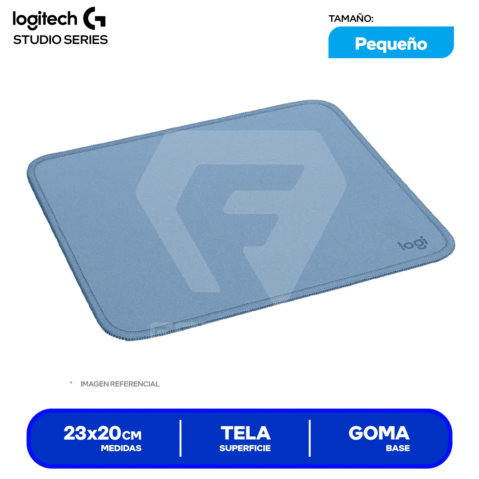 Pad Mouse Logitech Studio Series Azul (956-000038) S, 230 x 200 x 2mm