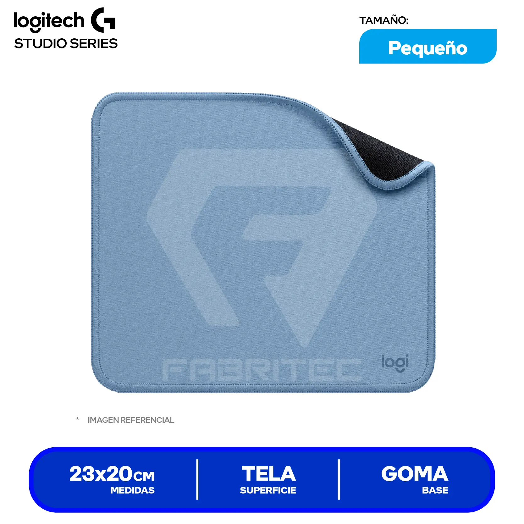 Pad Mouse Logitech Studio Series Azul (956-000038) S, 230 x 200 x 2mm