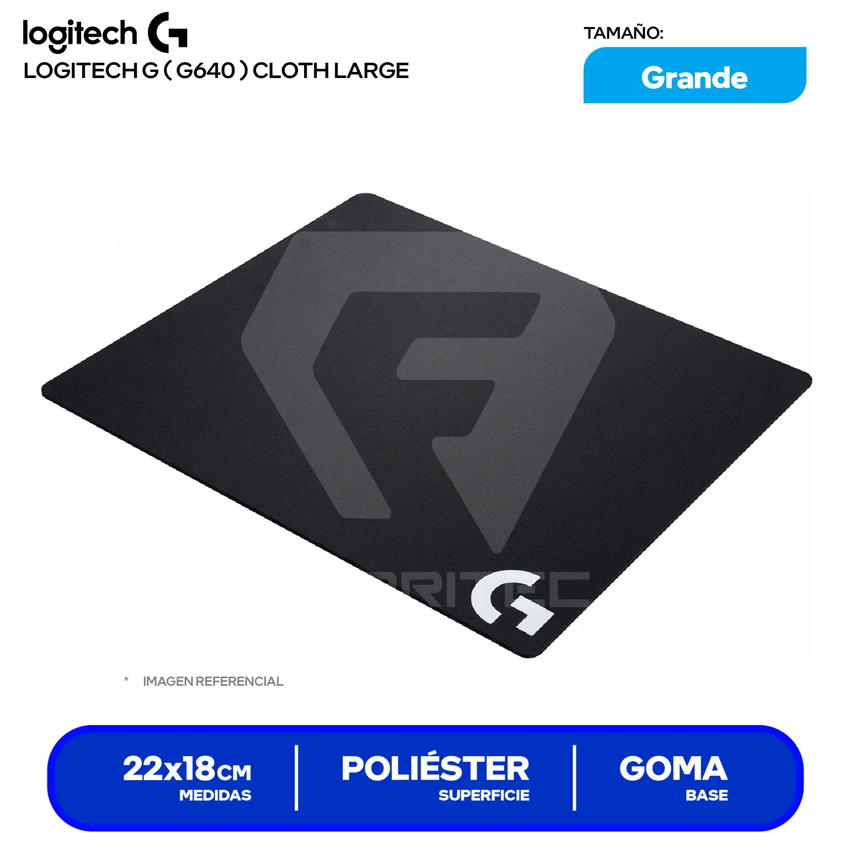 Pad Mouse Gamer Logitech G640 (G640) L, 460 x 400 x 3mm