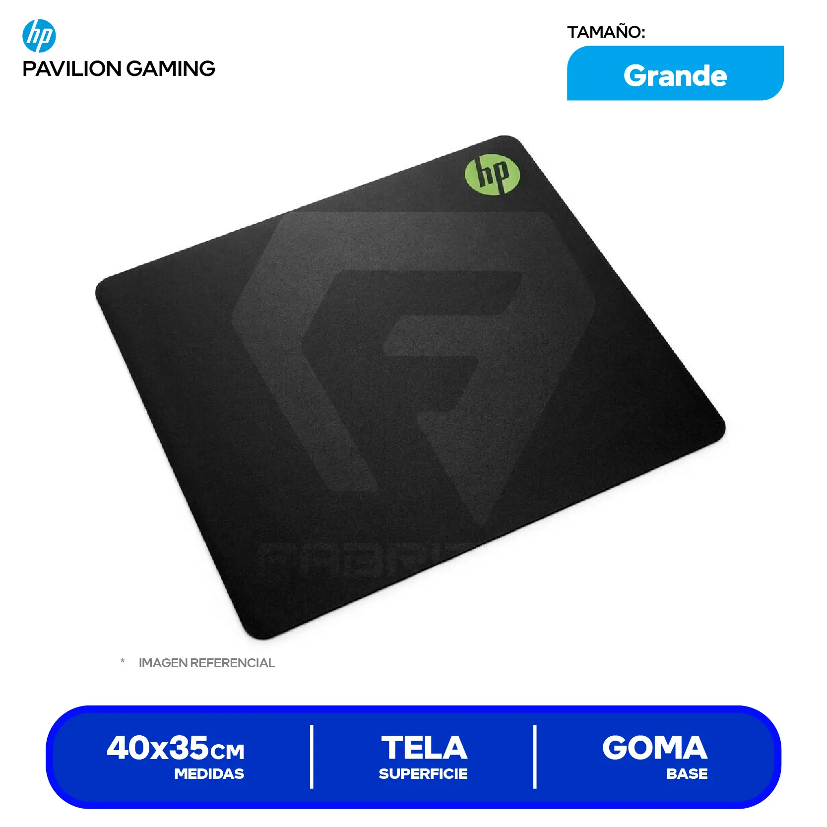 Pad Mouse Gamer HP Pavilion Gaming 300 (4PZ84AA#ABL) L, 400 x 350 x 2 mm