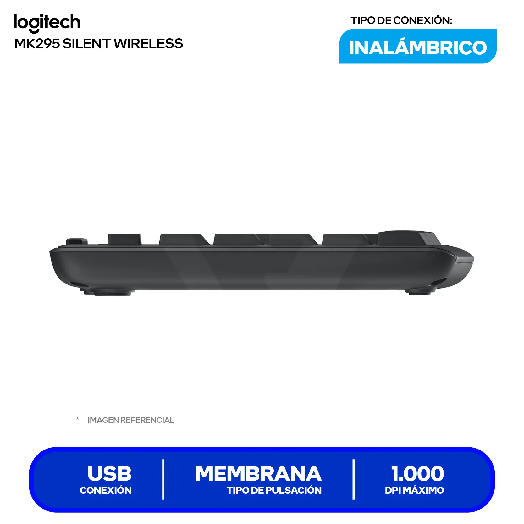 Kit Teclado + Mouse Inalámbrico Logitech MK295 Silent (920-009792)