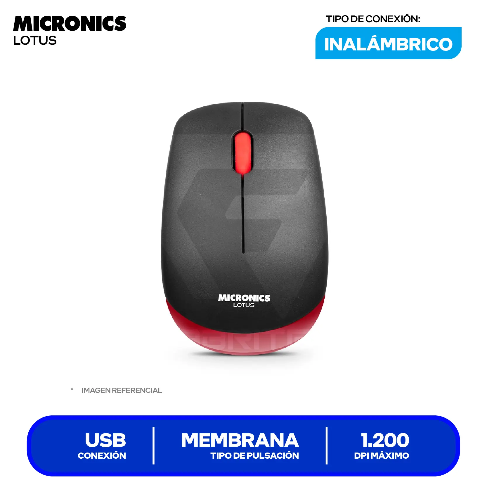 Kit Teclado + Mouse Inalámbrico Micronics Lotus (MIC T808) USB
