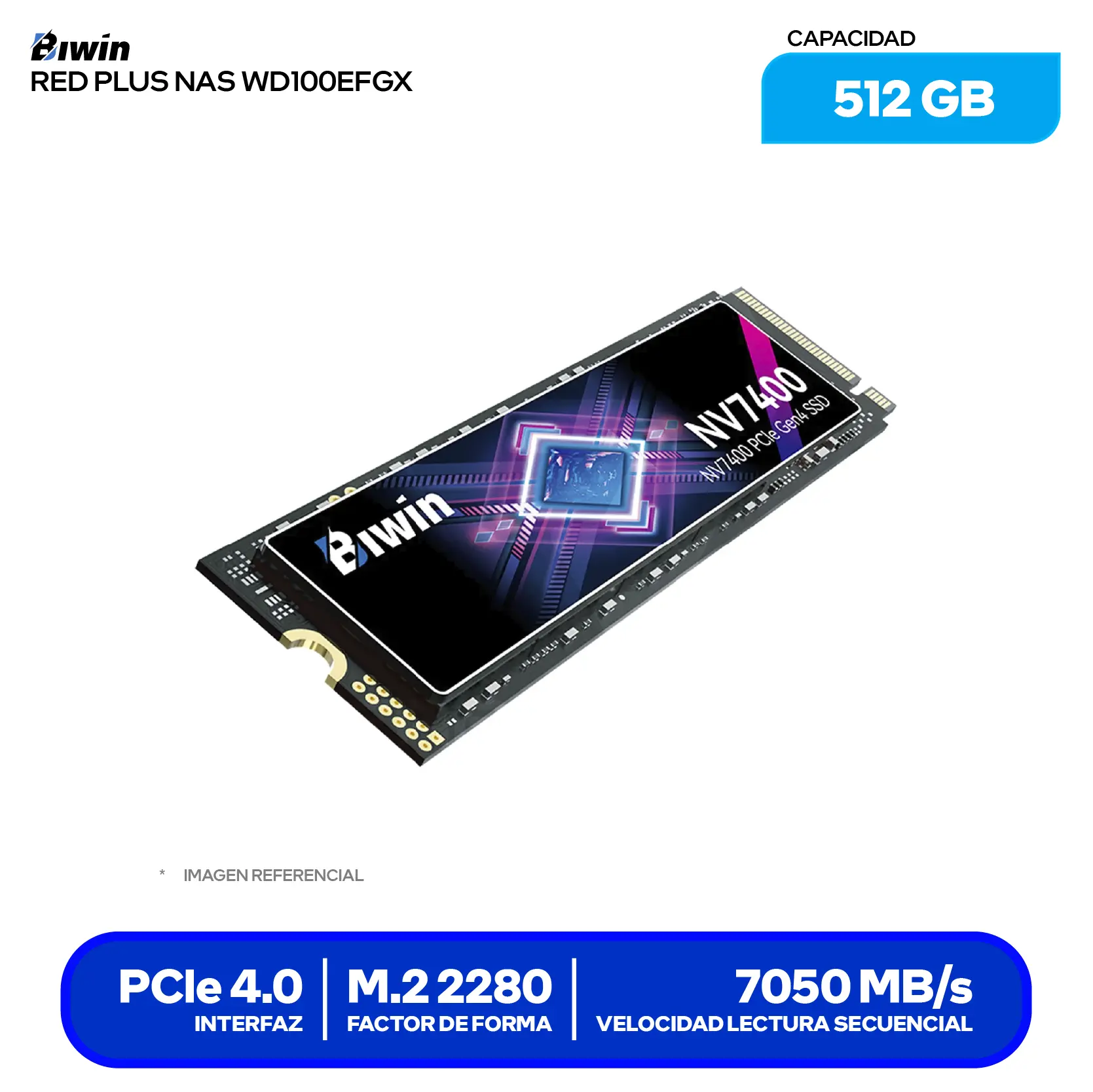 SSD Biwin Black Opal NV3500 512GB (BNV7400512G-RGX) M.2 2280, PCIe 4.0